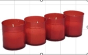MÉCSES BETÉT 4DB PIROS